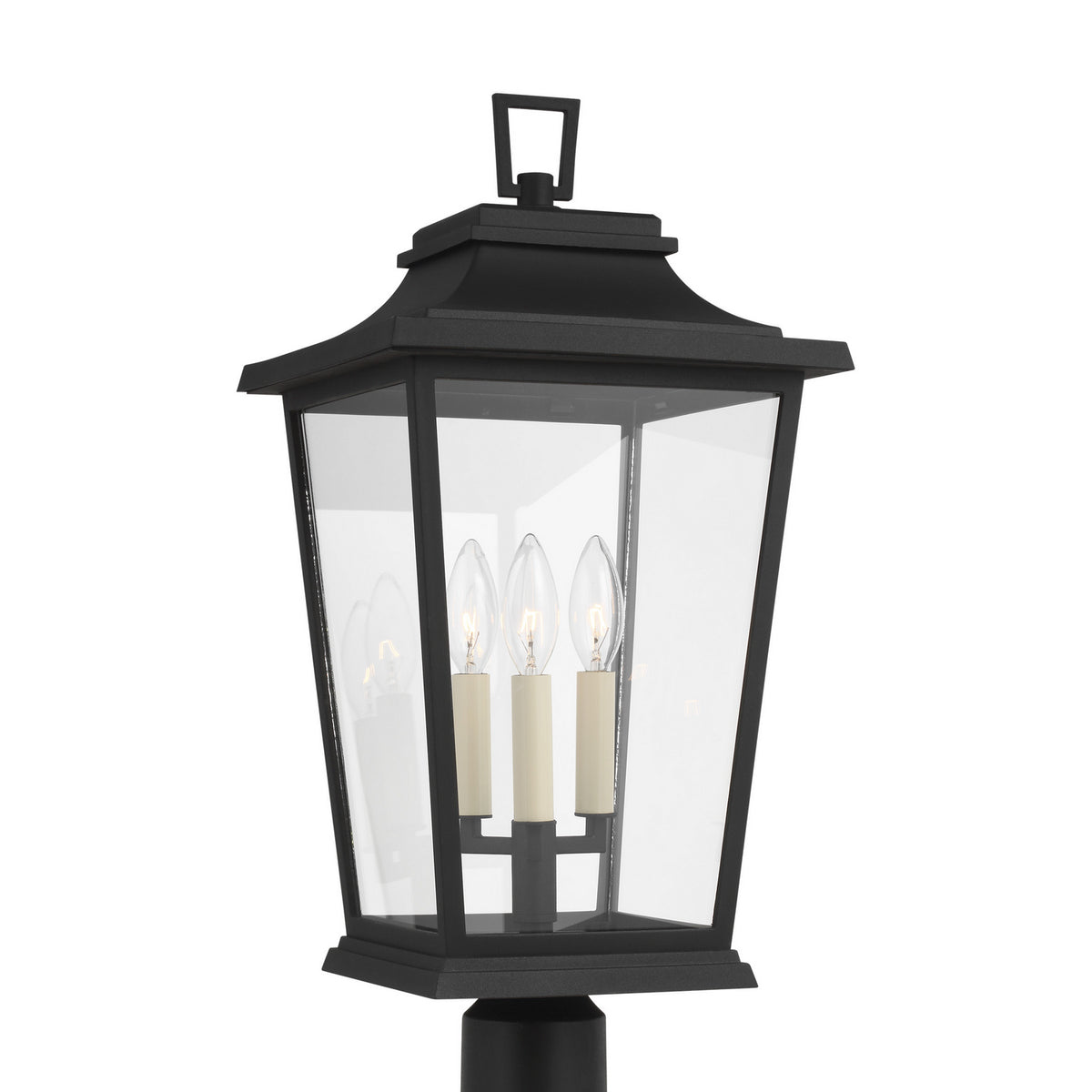 Visual Comfort Studio Canada - OL15407TXB - Three Light Post Lantern - Warren - Textured Black