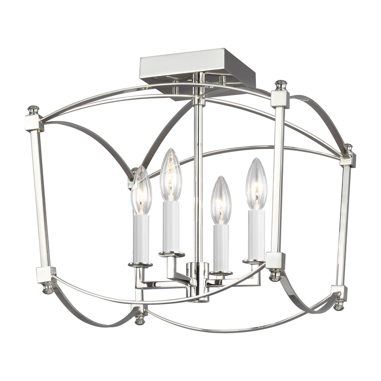 Visual Comfort Studio Canada - SF350PN - Four Light Semi-Flush Mount - Thayer - Polished Nickel