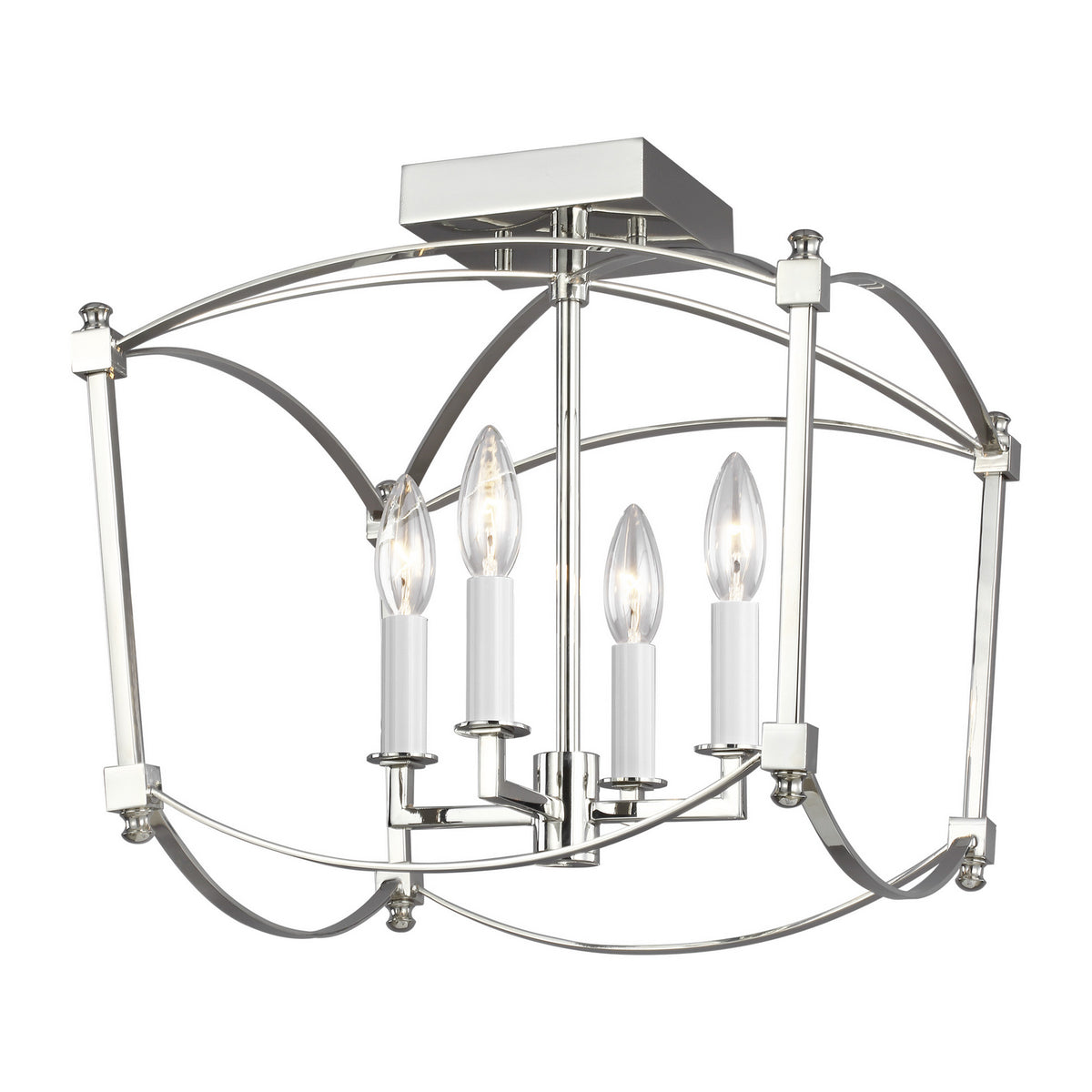 Visual Comfort Studio Canada - SF350PN - Four Light Semi-Flush Mount - Thayer - Polished Nickel
