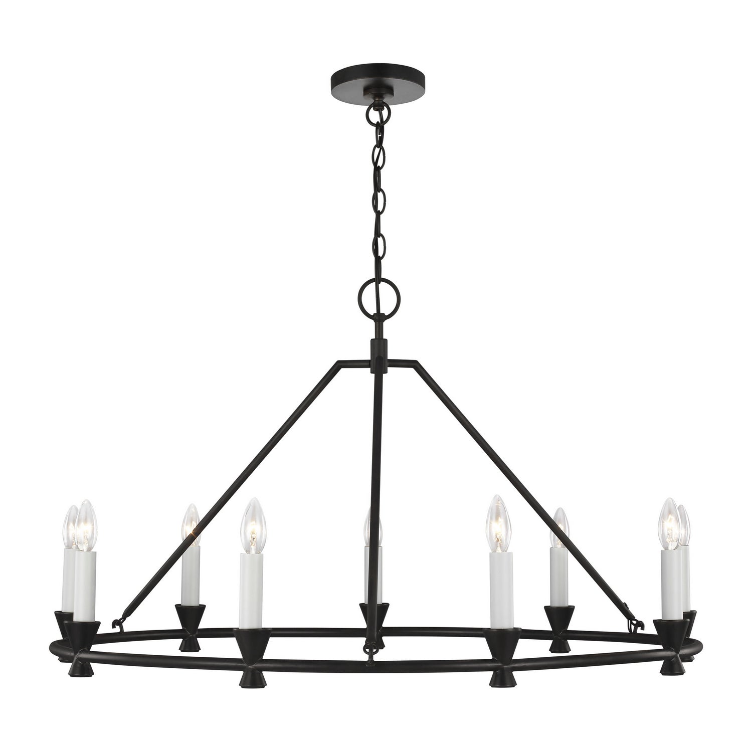 Visual Comfort Studio Canada - CC1179AI - Nine Light Chandelier - Keystone - Aged Iron