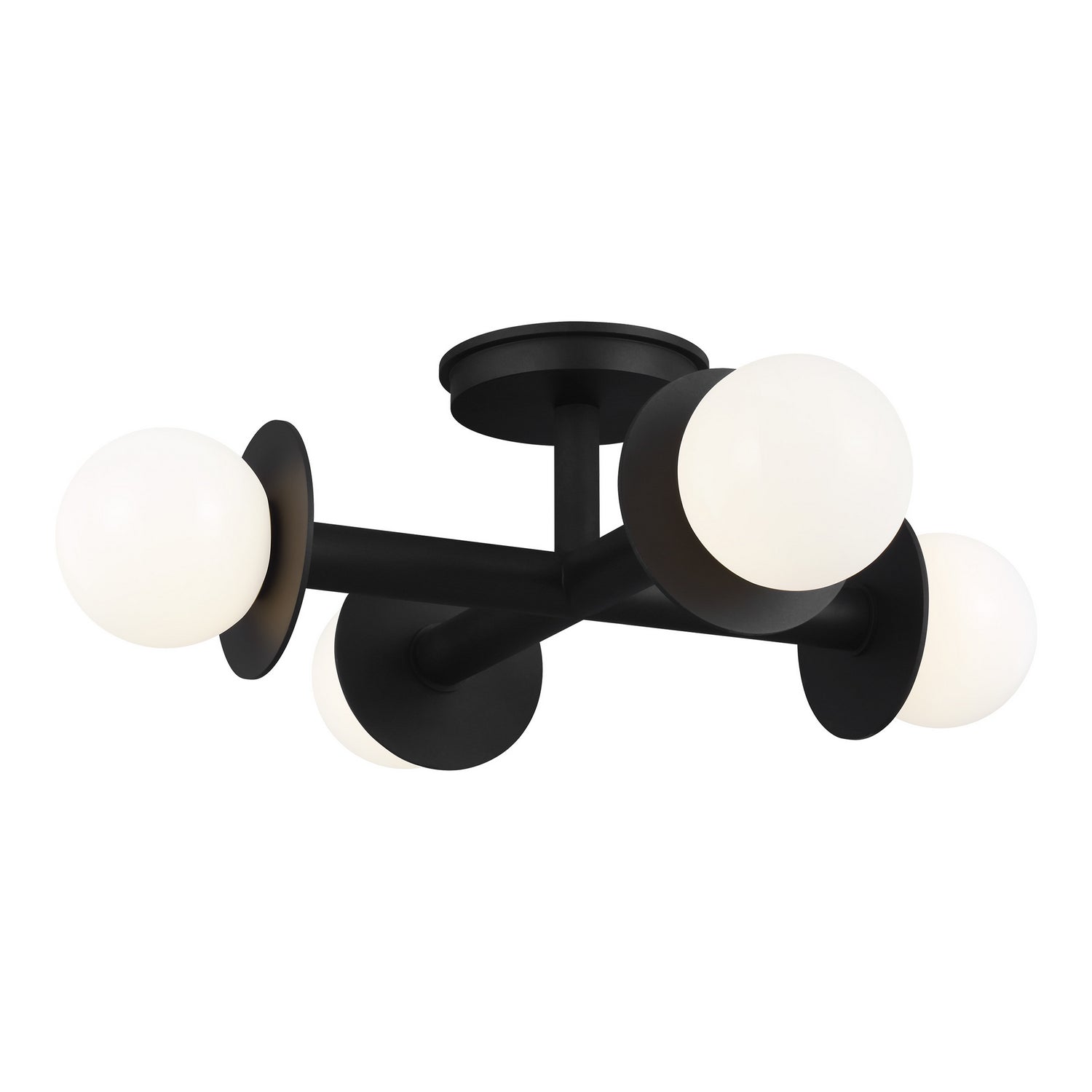 Visual Comfort Studio Canada - KF1034MBK - Four Light Flush Mount - Nodes - Midnight Black
