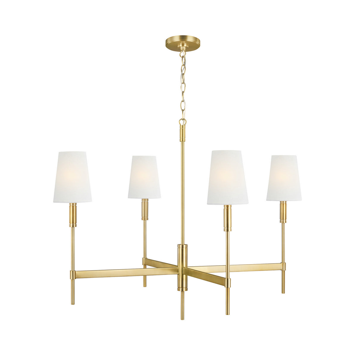 Visual Comfort Studio Canada - TC1044BBS - Four Light Chandelier - Beckham Classic - Burnished Brass