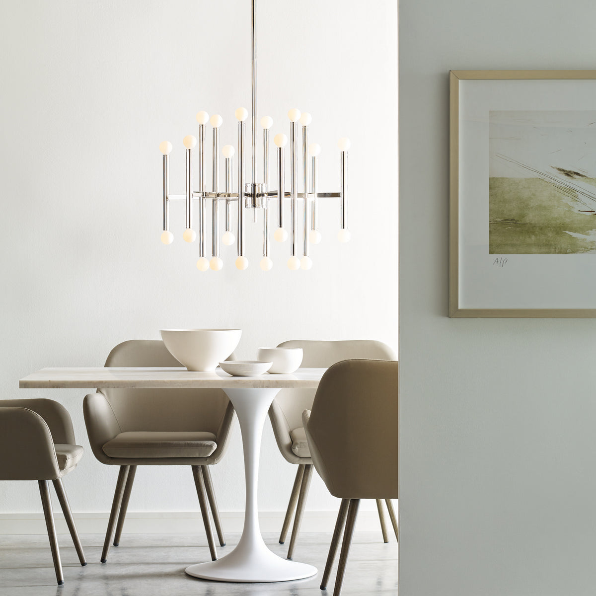 Visual Comfort Studio Canada - TC10624PN - 24 Light Chandelier - Beckham Modern - Polished Nickel