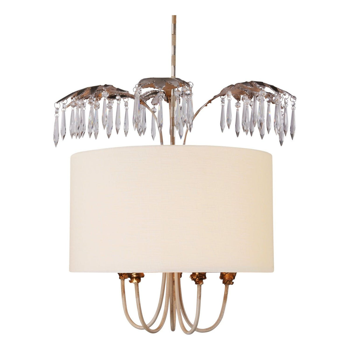 Lucas + McKearn - PD1181 - Five Light Pendant - Antoinette - Gold/Silver Leaf