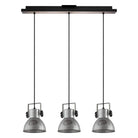 Eglo Canada - 203399A - Three Light Suspension - Barnstaple - Black & Bleached Wood