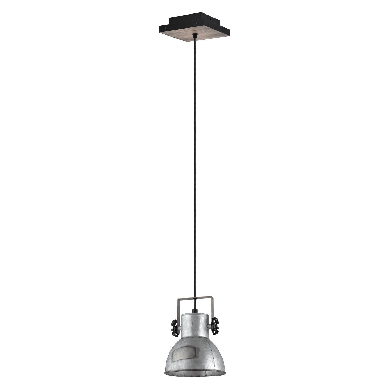 Eglo Canada - 49619A - One Light Suspension - Barnstaple - Black & Bleached Wood