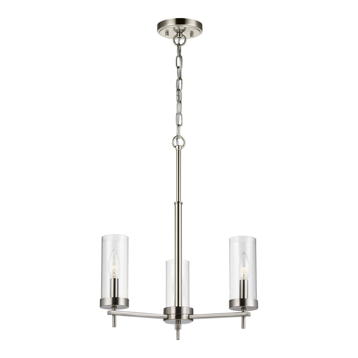 Visual Comfort Studio Canada - 3190303-962 - Three Light Chandelier - Zire - Brushed Nickel