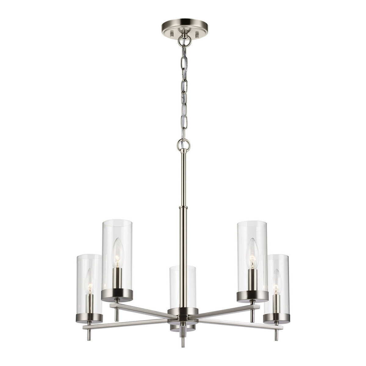 Visual Comfort Studio Canada - 3190305-962 - Five Light Chandelier - Zire - Brushed Nickel