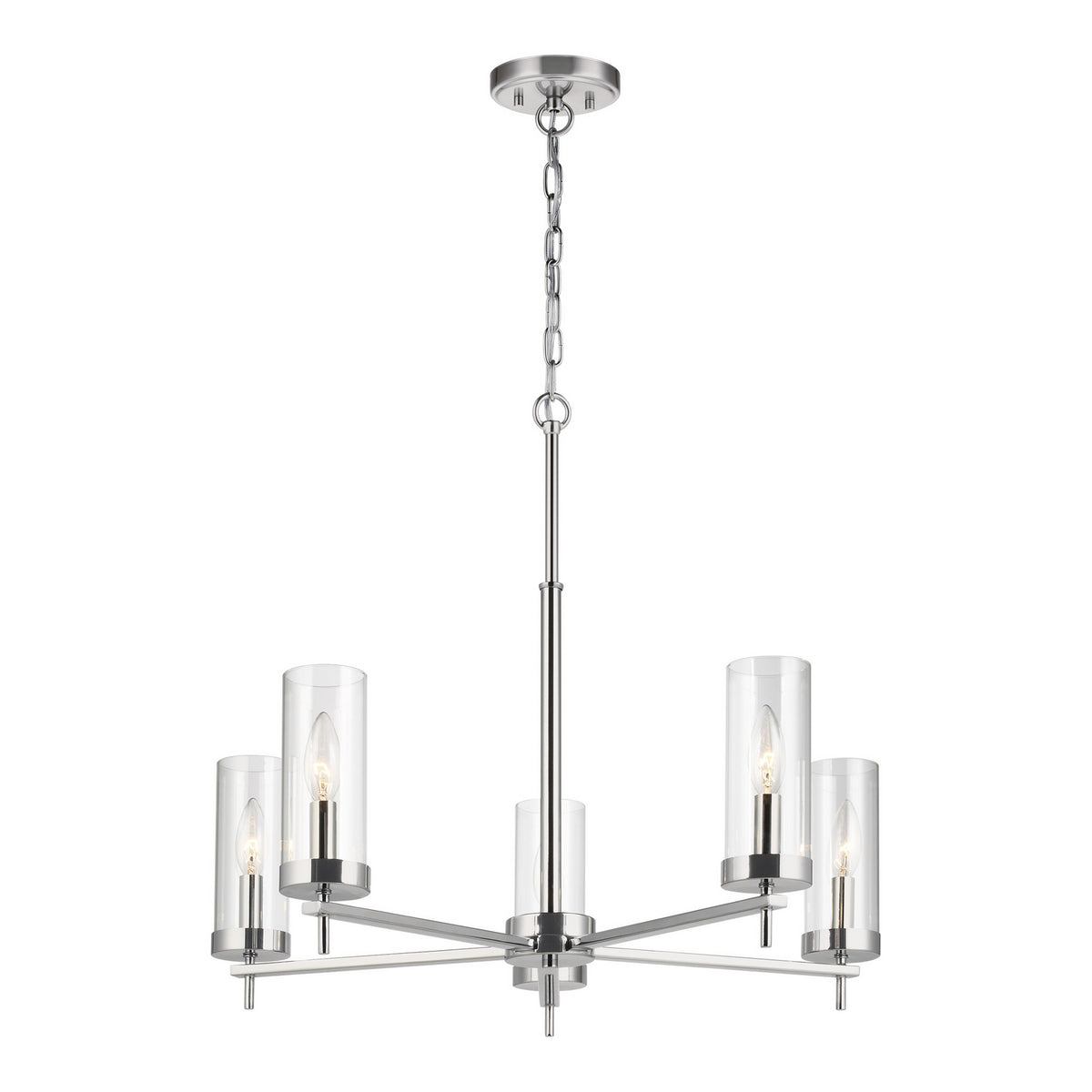Visual Comfort Studio Canada - 3190305EN-05 - Five Light Chandelier - Zire - Chrome