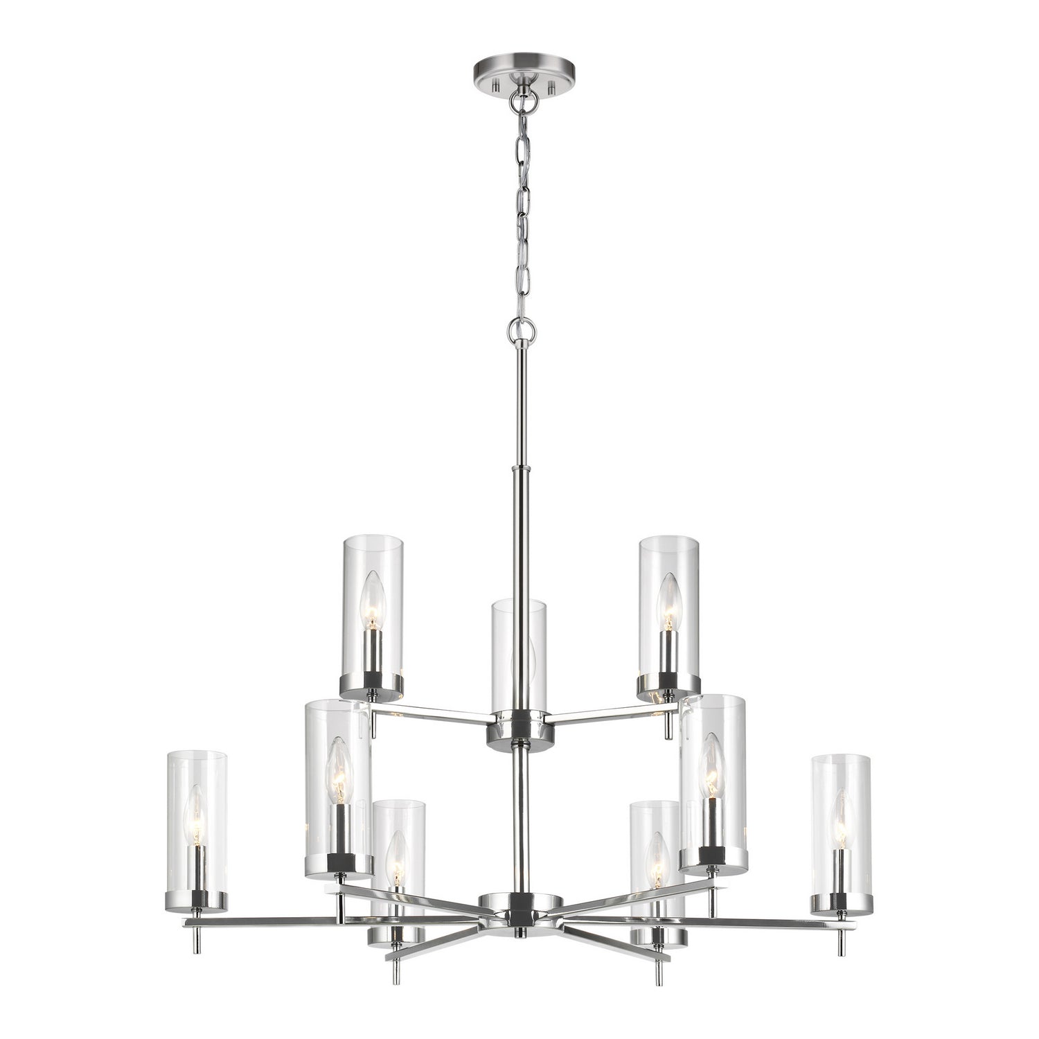 Visual Comfort Studio Canada - 3190309-05 - Nine Light Chandelier - Zire - Chrome