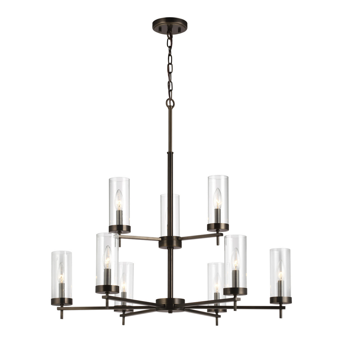 Visual Comfort Studio Canada - 3190309-778 - Nine Light Chandelier - Zire - Brushed Oil Rubbed Bronze