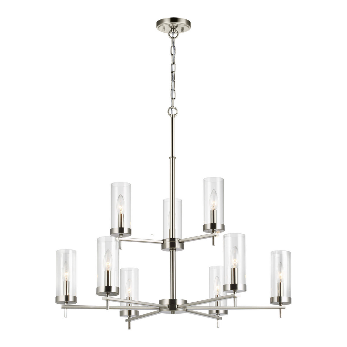 Visual Comfort Studio Canada - 3190309EN-962 - Nine Light Chandelier - Zire - Brushed Nickel
