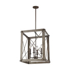 Visual Comfort Studio Canada - 6526304-872 - Four Light Hall / Foyer Pendant - Thornwood - Washed Pine