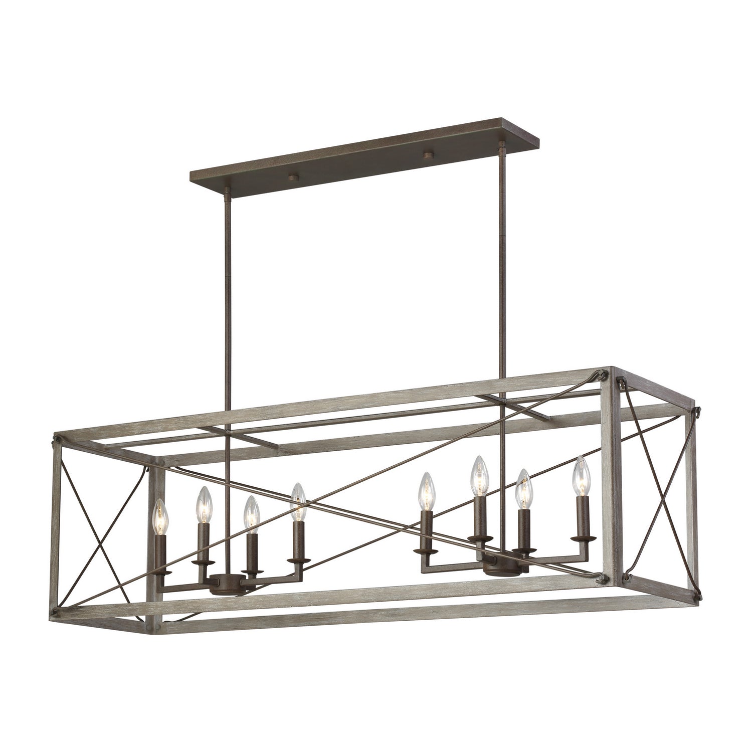 Visual Comfort Studio Canada - 6626308-872 - Eight Light Island Pendant - Thornwood - Washed Pine