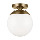 Visual Comfort Studio Canada - 7518EN3-848 - One Light Wall / Ceiling Semi-Flush Mount - Leo - Hanging Globe - Satin Brass