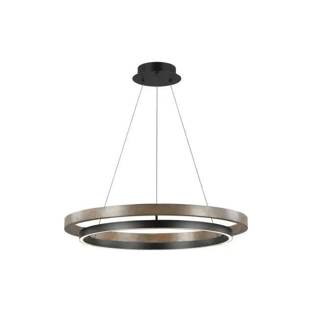 Visual Comfort Modern - 700GRC36BW-LED930 - LED Chandelier - Grace - Matte Black/Weathered Oak Wood