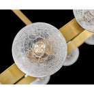 Fredrick Ramond FR30525LCB Coco Crackle Glass Chandelier in Lacquered Brass
