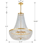 Crystorama - 609-GA - Huit lumières Suspendu - Rylee - Or antique