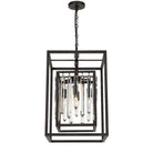 Crystorama - 8404-FB - Quatre lumières Suspendu - Hollis - Bronze forgé