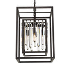 Crystorama - 8404-FB - Quatre lumières Suspendu - Hollis - Bronze forgé