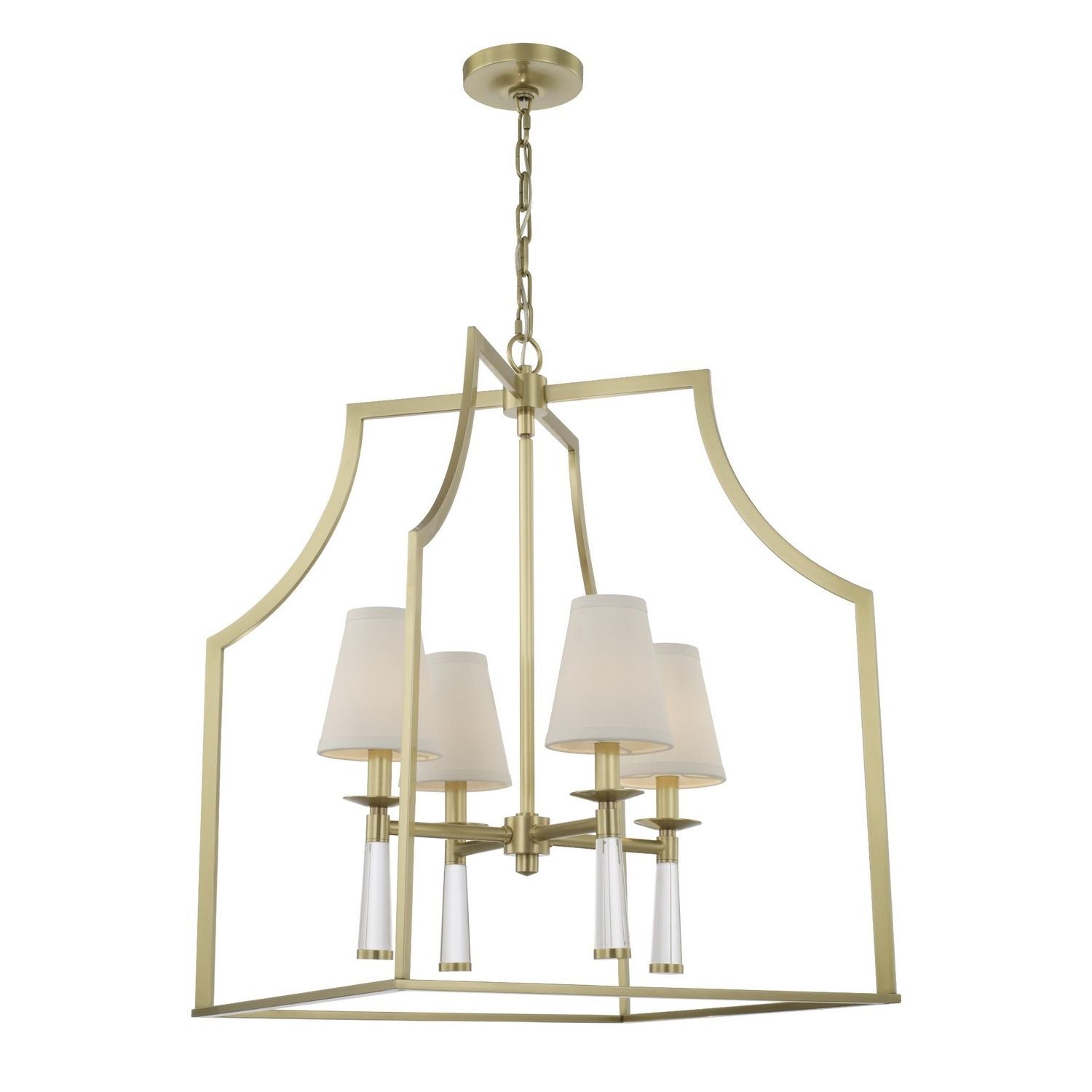 Crystorama - 8864-AG - Four Light Chandelier - Baxter - Aged Brass