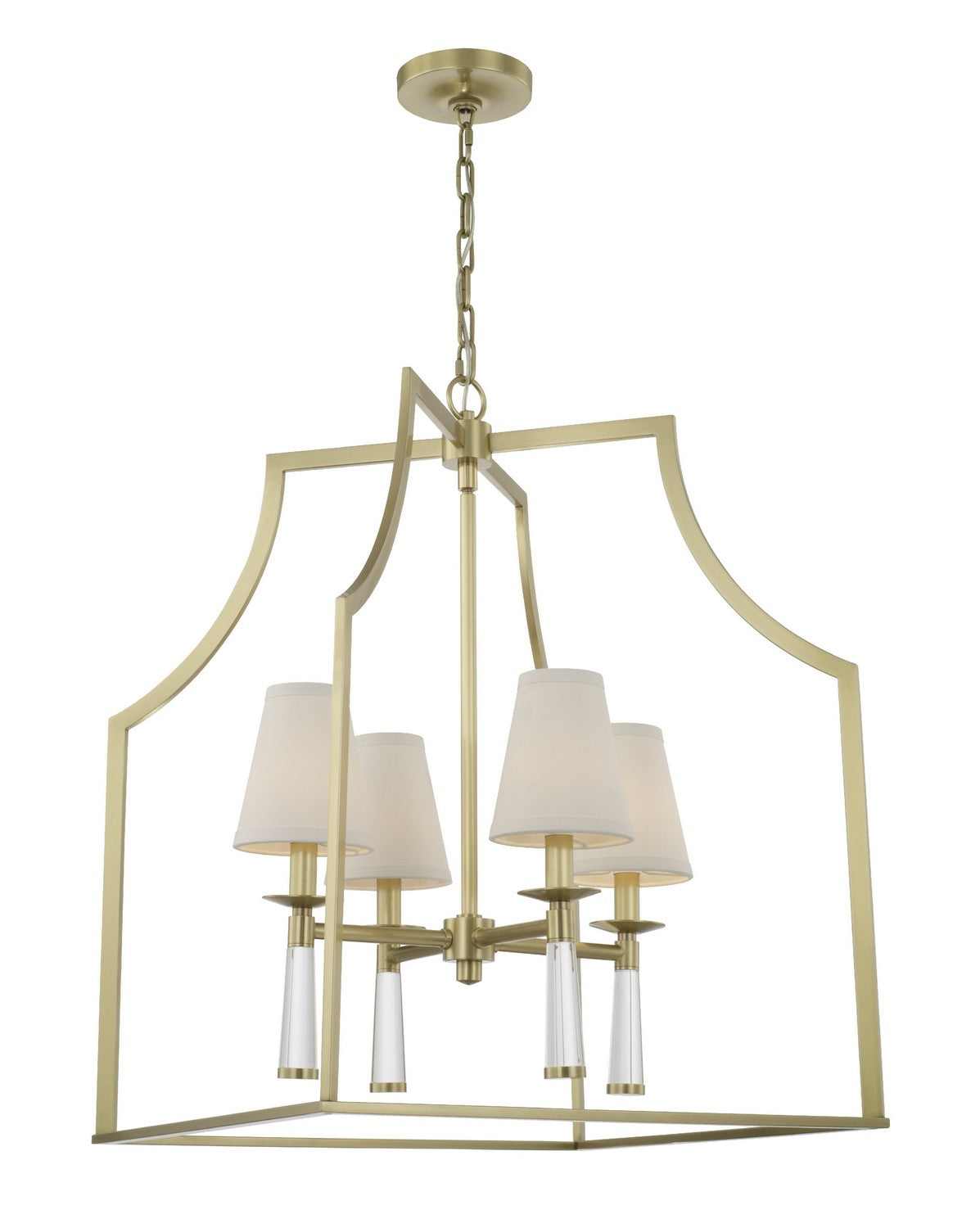 Crystorama - 8864-AG - Quatre lumières Suspendu - Baxter - Laiton vieilli