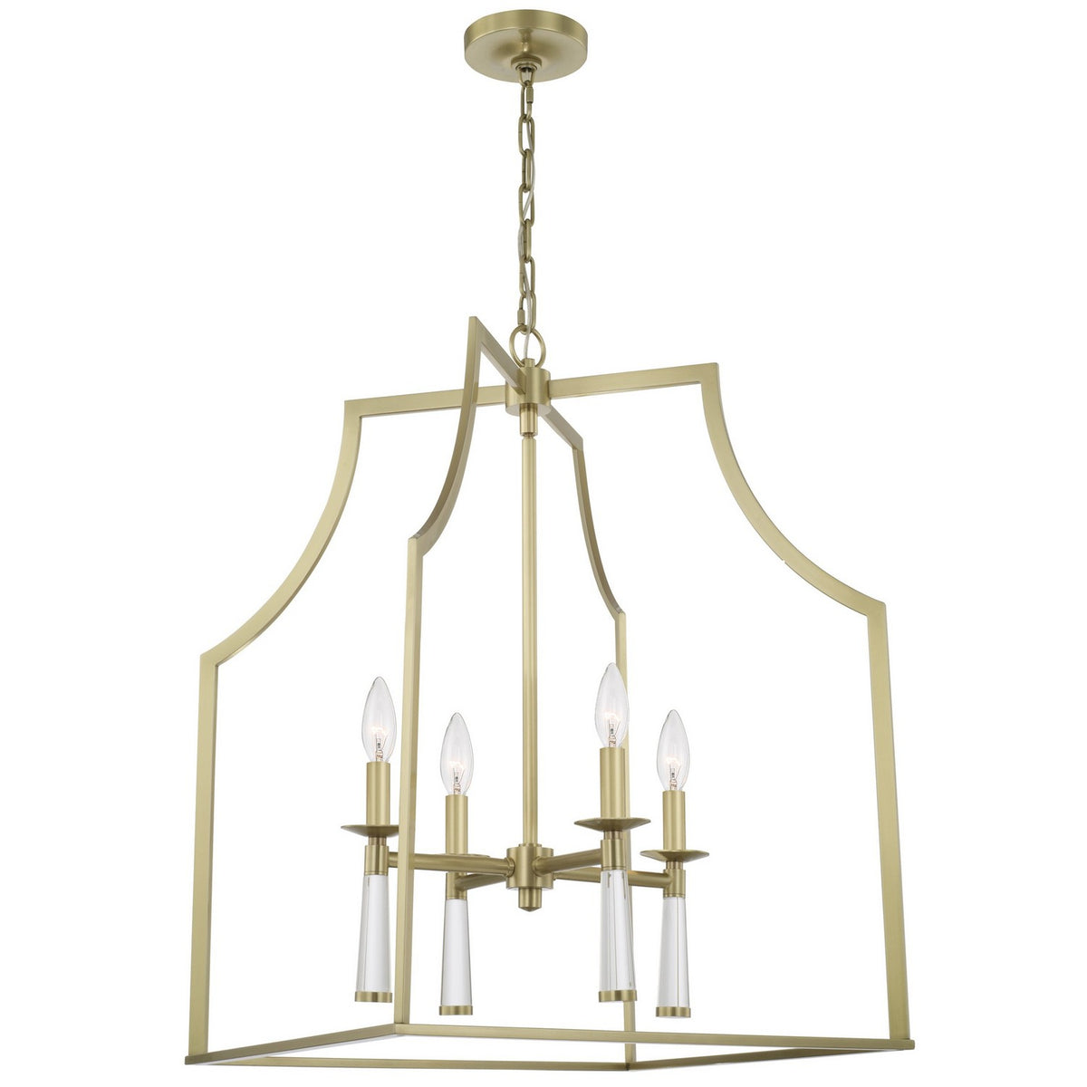 Crystorama - 8864-AG - Quatre lumières Suspendu - Baxter - Laiton vieilli