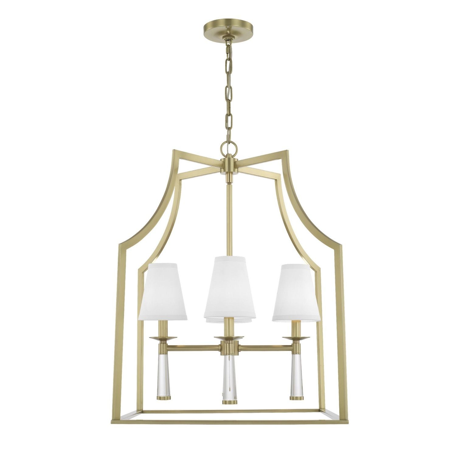 Crystorama - 8864-AG - Four Light Chandelier - Baxter - Aged Brass