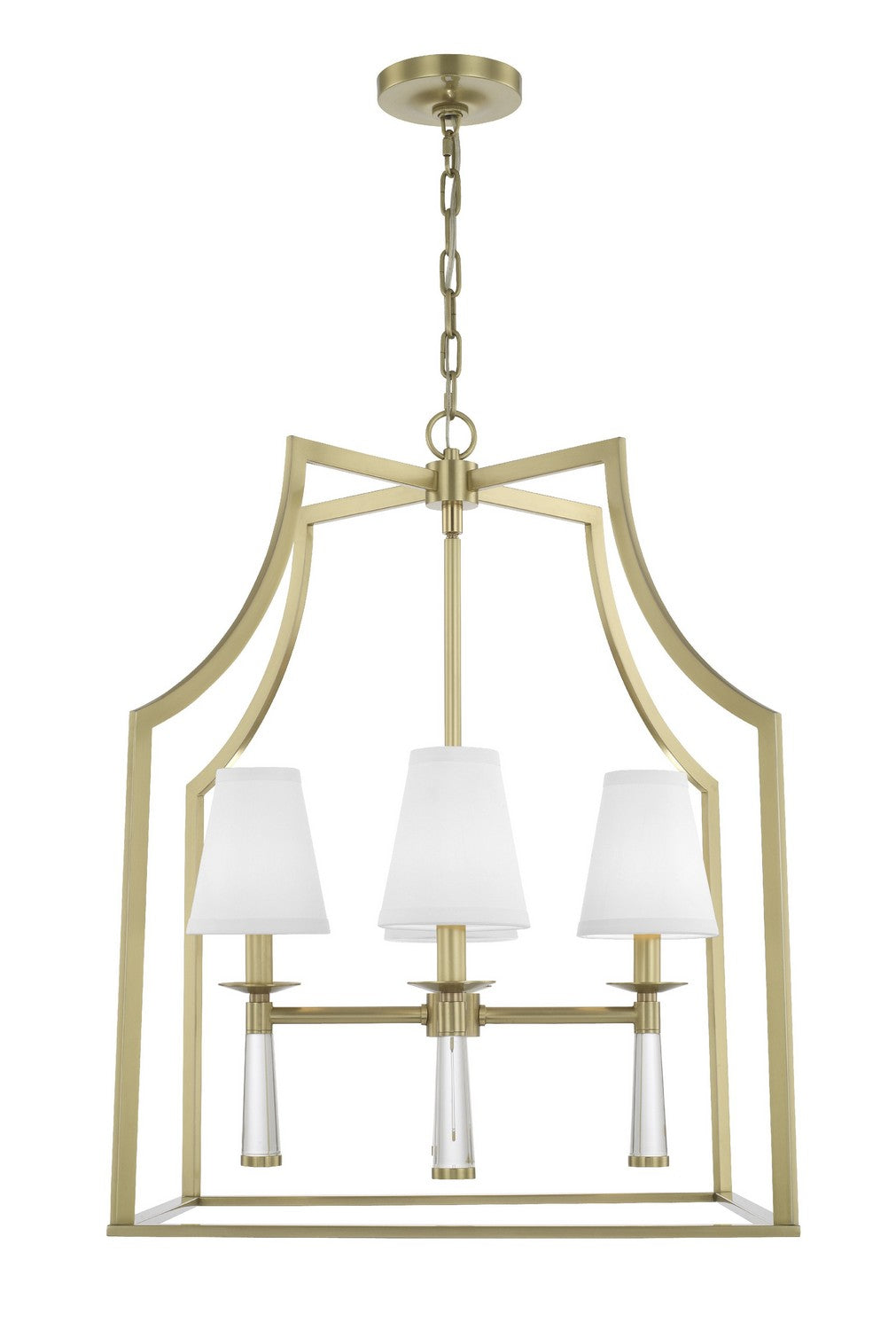 Crystorama - 8864-AG - Quatre lumières Suspendu - Baxter - Laiton vieilli