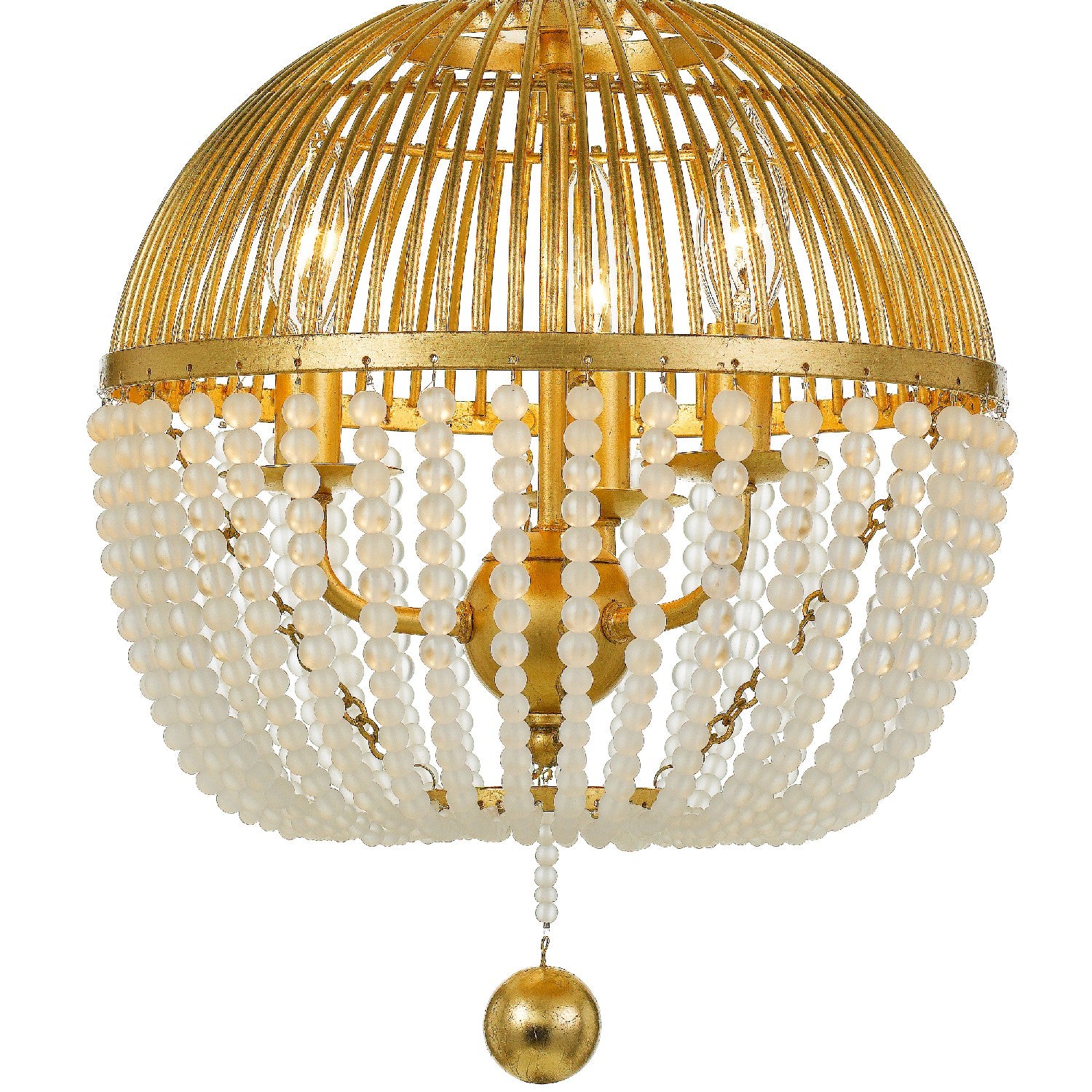 Crystorama - DUV-623-GA - Mini lampe à trois lumières Suspendu - Duval - Or antique