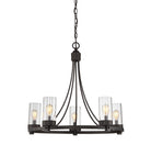 Meridian M10018ORB Five Light Chandelier in Oil Rubbed Bronze