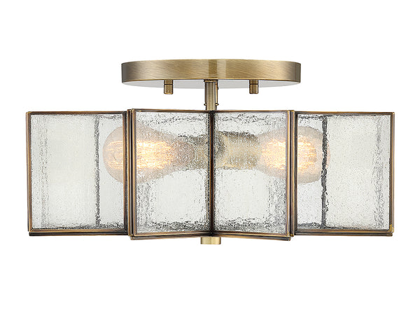 Meridian Two Light Semi-Flush Mount