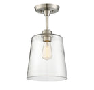 Meridian M60010BN One Light Semi-Flush Mount in Brushed Nickel