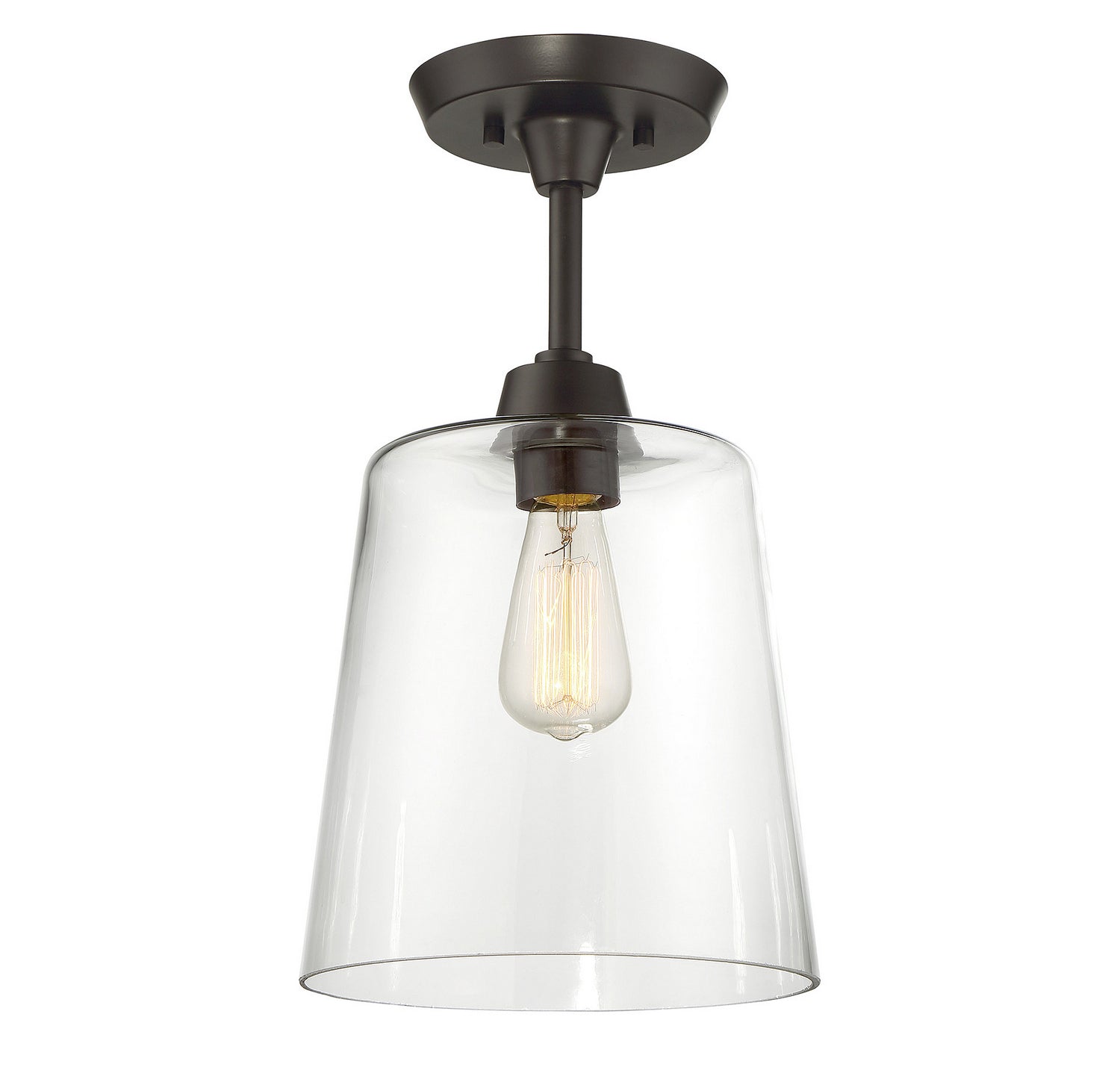 Meridian M60010ORB One Light Semi-Flush Mount in Oil Rubbed Bronze
