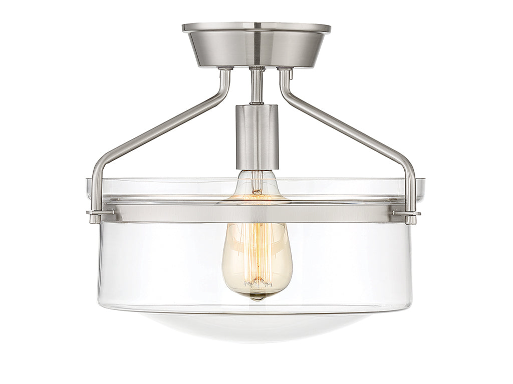 Meridian M60011BN Une lumière semi-Plafonnier en nickel brossé