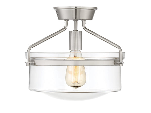 Meridian One Light Semi-Flush Mount