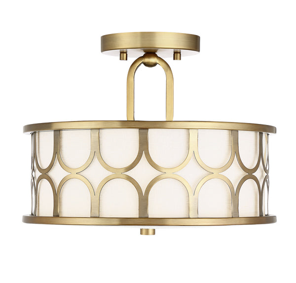 Meridian Two Light Semi-Flush Mount