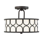 Meridian M60015ORB Two Light Semi-Flush Mount in Oil Rubbed Bronze