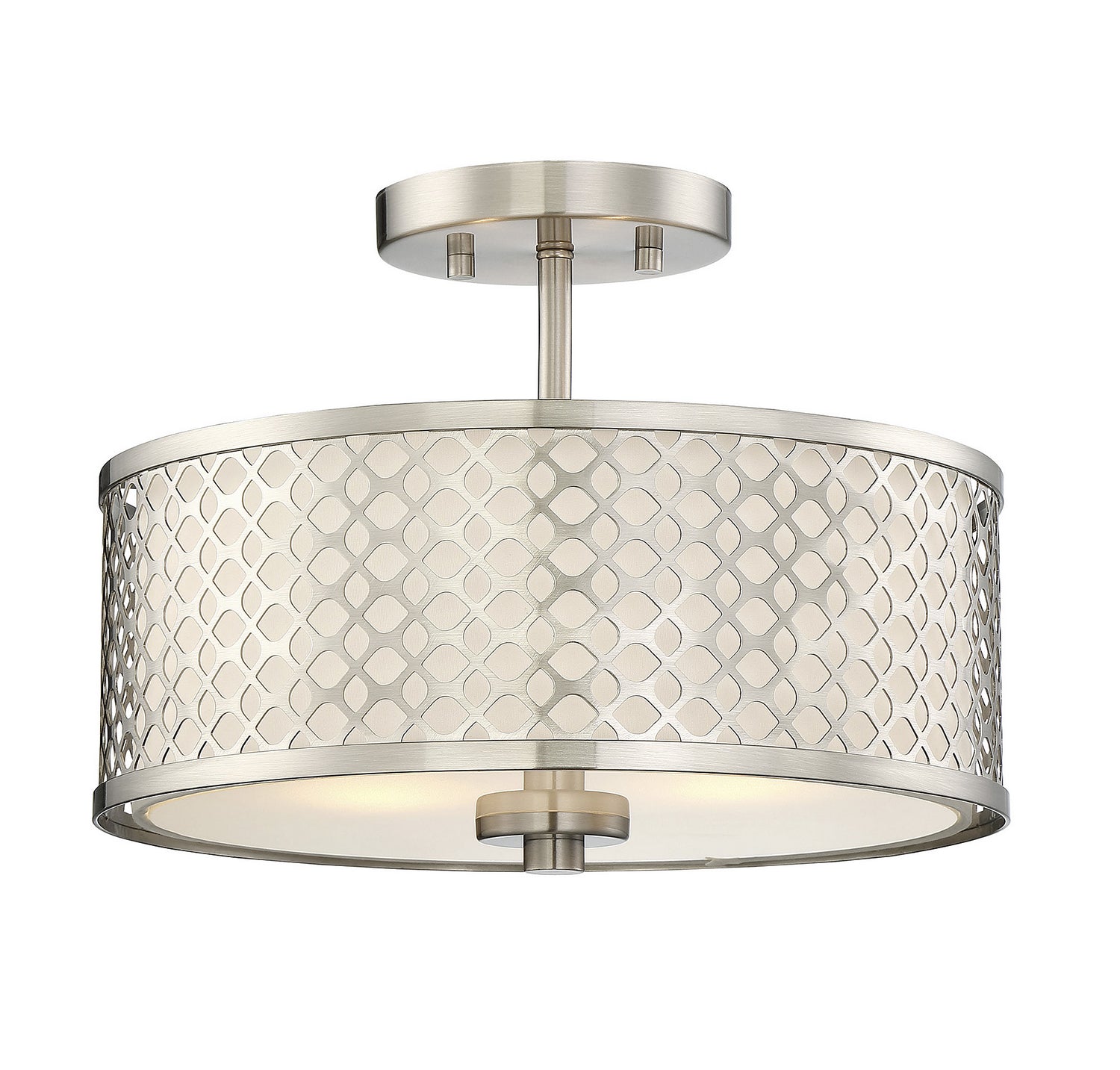Meridian M60016BN Two Light Semi-Flush Mount in Brushed Nickel