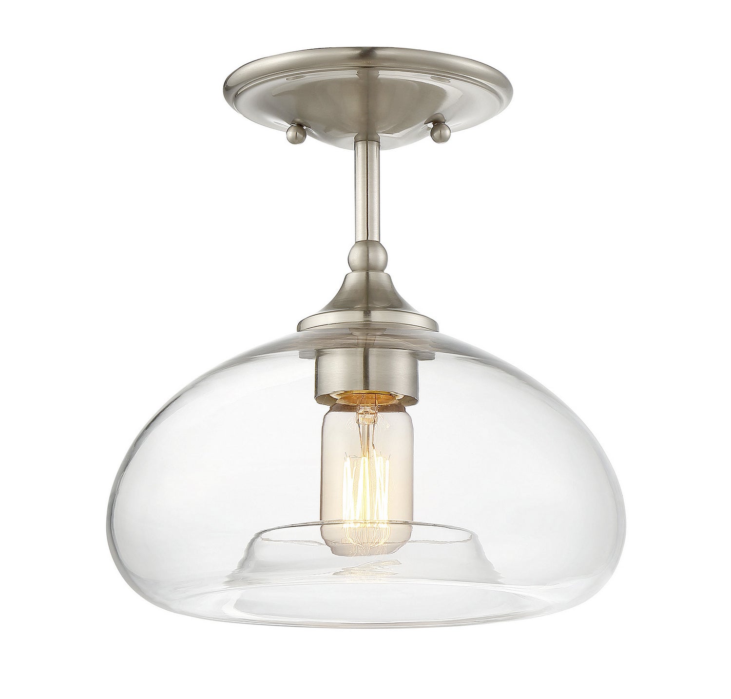 Meridian M60017BN Une lumière semi--Plafonnier en nickel brossé