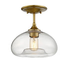 Meridian M60017NB Une lumière semi--Plafonnier en laiton naturel
