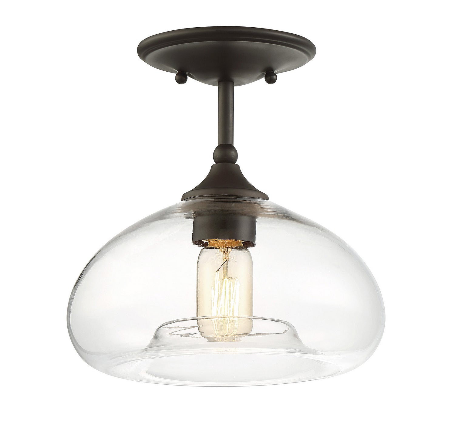 Meridian M60017ORB Une lumière semi--Plafonnier en bronze huilé