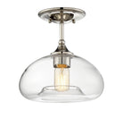 Meridian M60017PN Une lumière semi-Plafonnier en nickel poli