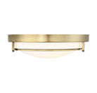 Meridian M60019NB Two Light Flush Mount in Natural Brass