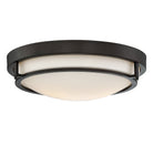 Meridian M60019ORB Two Light Flush Mount in Oil Rubbed Bronze