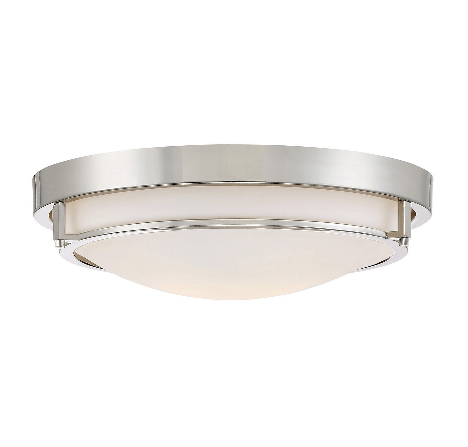 Meridian M60019PN Two Light Flush Mount in Polished Nickel