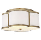 Meridian M60020NB Three Light Semi-Flush Mount in Natural Brass