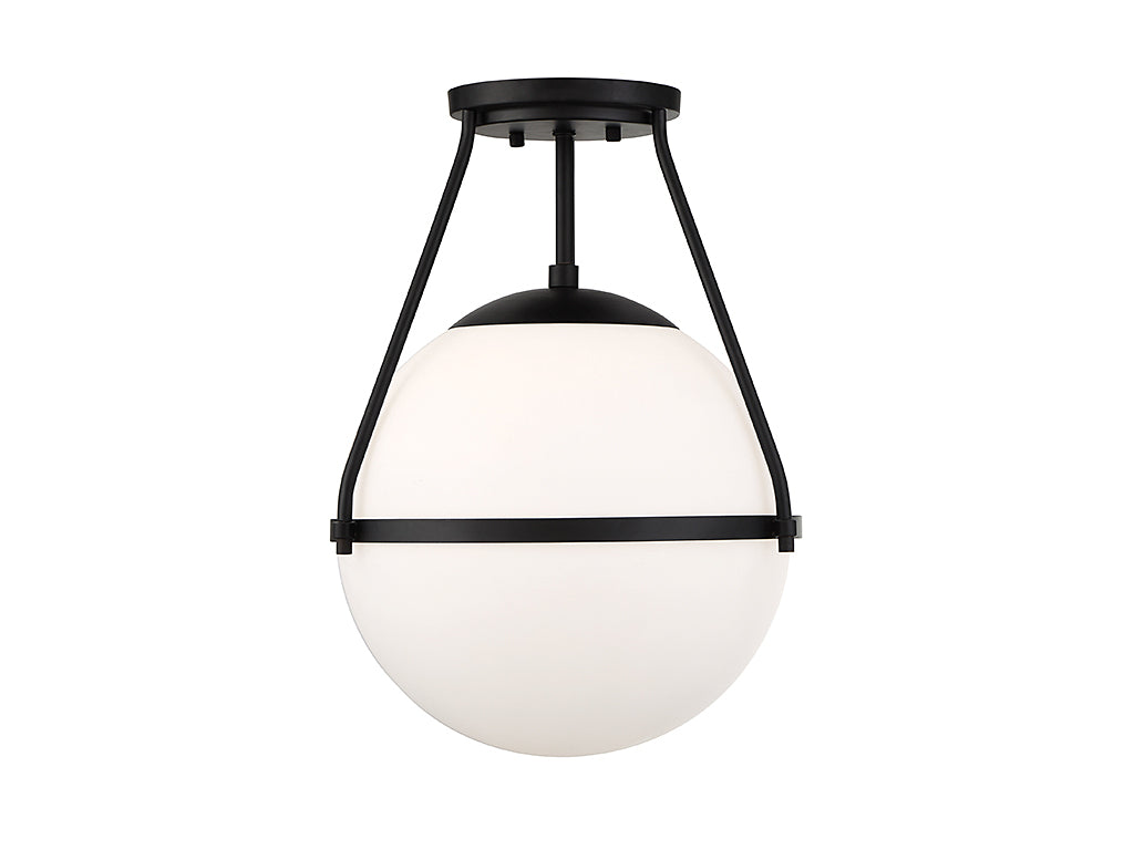 Meridian M60054MBK Une lumière semi-automatiquePlafonnier en noir mat