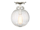 Meridian M60056PN One Light Semi-Flush Mount in Polished Nickel