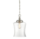Meridian M70019BN One Light Mini Pendant in Brushed Nickel